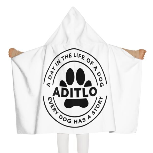 Adorable Youth Hooded Towel: Perfect for Bath Time, Beach Days, Pets, or Gift Giving, Every Dog Has a Story - Image 4