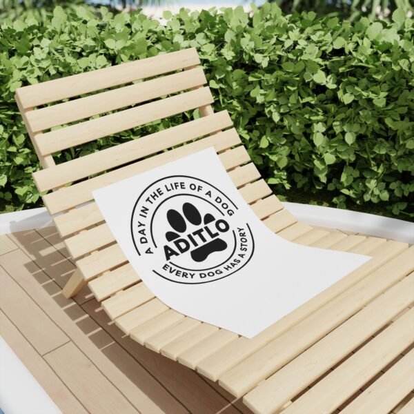 Paw Print Beach Towel, Perfect for Dog Lovers, Summer Vacations, Dog-Themed Gifts, Beach Days, Poolside Relaxation - Image 4