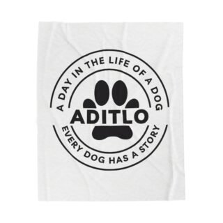 Dog Lovers Velveteen Plush Blanket, Cozy Pet Gift, A Day in the Life of a Dog Decor, Birthday Present, Dog Mom Blanket, Pet Memorial
