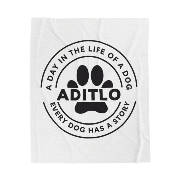 Dog Lovers Velveteen Plush Blanket, Cozy Pet Gift, A Day in the Life of a Dog Decor, Birthday Present, Dog Mom Blanket, Pet Memorial