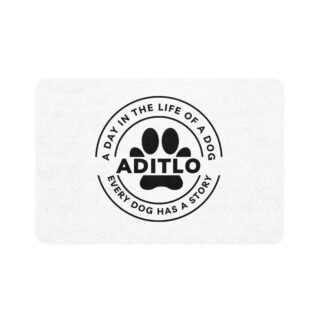 Personalized Pet Food Mat, Dog Feeding Mat with Paw Print Design, Gift for Dog Lovers, Dog Accessories, Home Decor