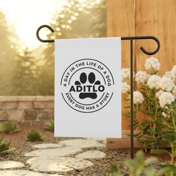 Dog Lover's Garden Banner - A Day in the Life of a Dog, Paw Print Decor, Pet Memorial, Dog-Themed Gift, Outdoor Decor - Image 4