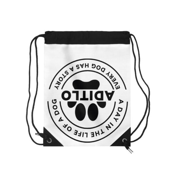 A Day in the Life of a Dog Drawstring Bag, Pet Lover Gift, Dog Mom Bag, Animal Lover Accessory, Fun Storage Bag, Personalized Dog Tote - Image 2