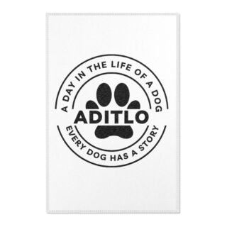 Dog Lover Area Rug - A Day in the Life of a Dog, Pet Decor, Animal Enthusiast Gift, Home Accent, Dog Story Mat, Dog Mom Gift