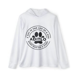 Dog Lover's Sports Hoodie, A Day in the Life of a Dog, Pet Owner Gift, Unique Animal Apparel, Comfortable Warmup Hoodie, Funny Dog