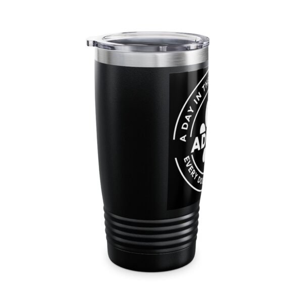 Dog Lovers Ringneck Tumbler, 20oz - A Day in the Life of a Dog Travel Mug, Pet Gift, Coffee Cup, Dog Mom, Personalized Dog Lover Mug - Image 2