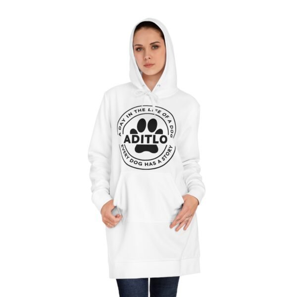 Dog Lover's Cozy Hoodie Dress, Perfect for Pet Owners, Gifts for Dog Moms, Comfortable Loungewear, Everyday Casual Wear, A Day in the Life - Image 3
