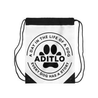 A Day in the Life of a Dog Drawstring Bag, Pet Lover Gift, Dog Mom Bag, Animal Lover Accessory, Fun Storage Bag, Personalized Dog Tote