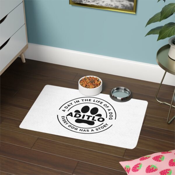 Personalized Pet Food Mat, Dog Feeding Mat with Paw Print Design, Gift for Dog Lovers, Dog Accessories, Home Decor - Image 4