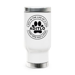 Stainless Steel Travel Mug with Handle, 14oz