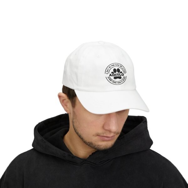 White Dog Lover Dad Cap - Unisex Hat for Dog Owners, Gift for Pet Lovers, Fun Vintage Cap, Hiking Accessory, Casual Style - Image 3