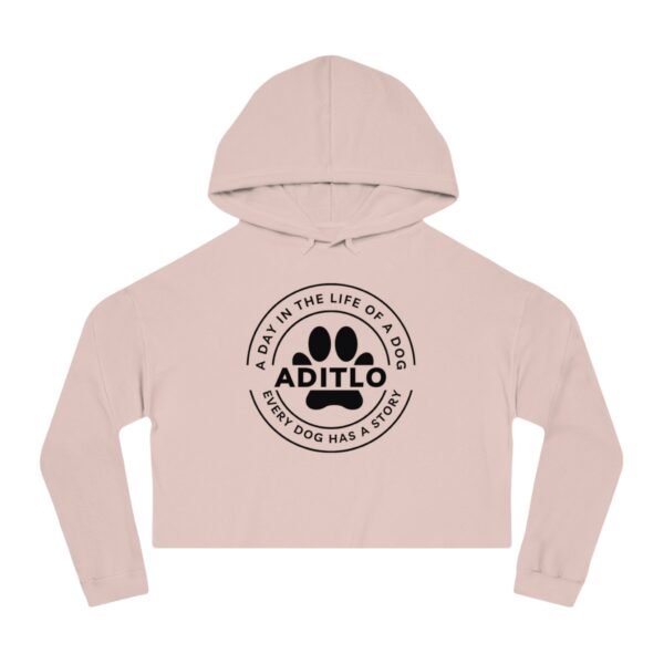 Cropped Sweatshirt - Day in the Life of a Dog, Every Dog Has a Story, Pet Adoption, Cozy Style, Gift for Dog Moms - Image 4